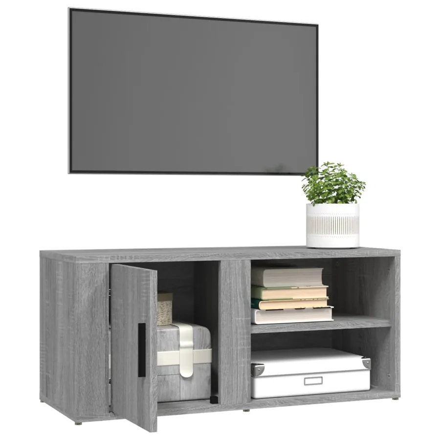 Meubles TV 2 pcs Sonoma gris 80x31,5x36 cm Bois d'ingénierie - 5