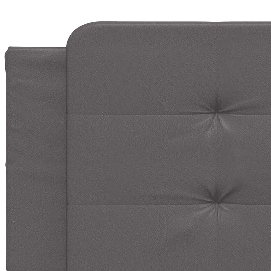 Cadre de lit sans matelas Zadar gris 200x200 cm similicuir - 10