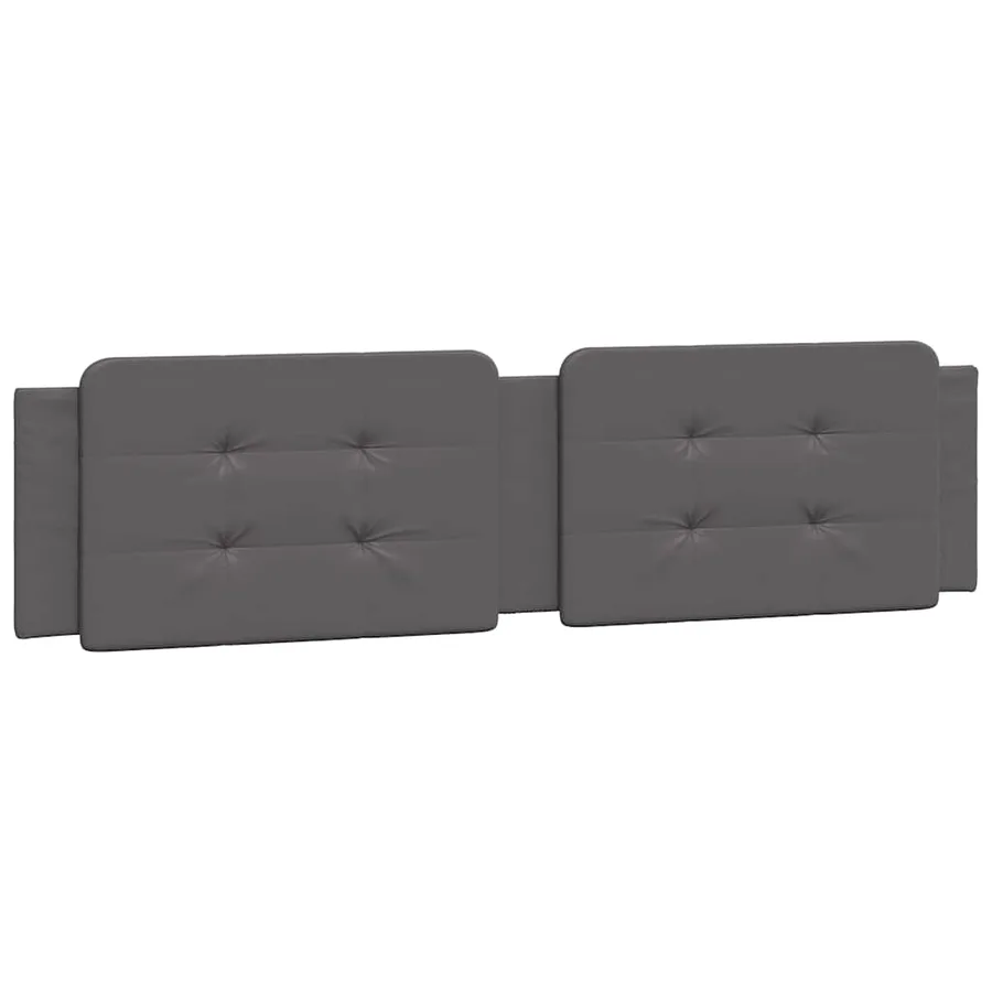 Cadre de lit sans matelas Zadar gris 200x200 cm similicuir - 8