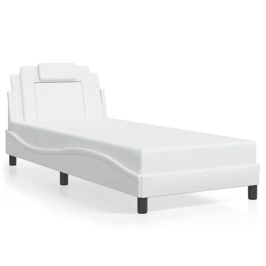 Cadre de lit Viana avec LED sans matelas blanc 80x200 cm - 5