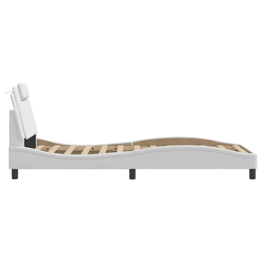 Cadre de lit Viana avec LED sans matelas blanc 80x200 cm - 9