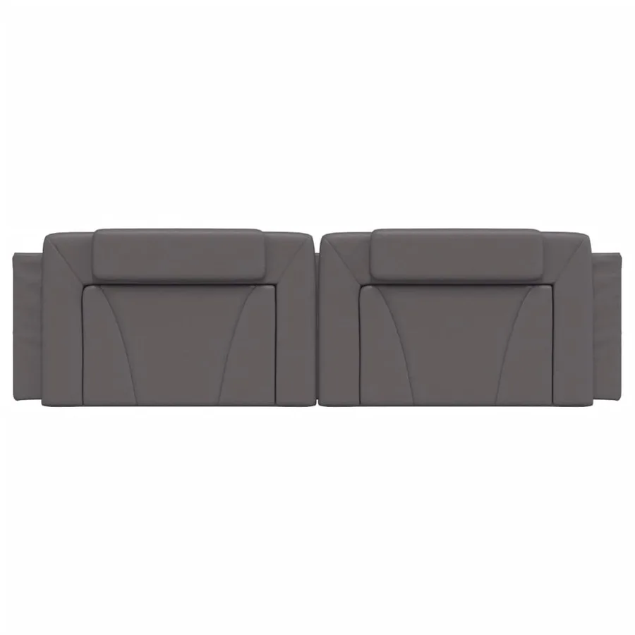 Coussin de tête de lit Viana gris 180 cm similicuir - 5