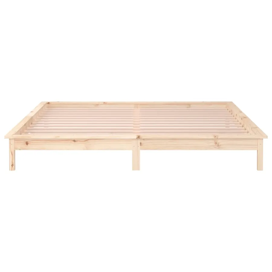 Cadre de lit à LED 180x200 cm Super King bois massif - 7