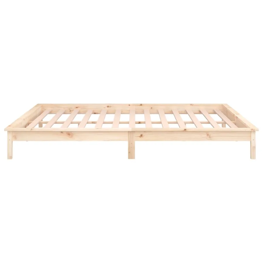 Cadre de lit à LED 180x200 cm Super King bois massif - 8