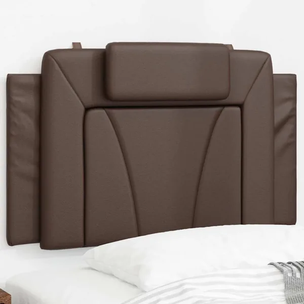 Coussin de tête de lit Viana marron 80 cm similicuir