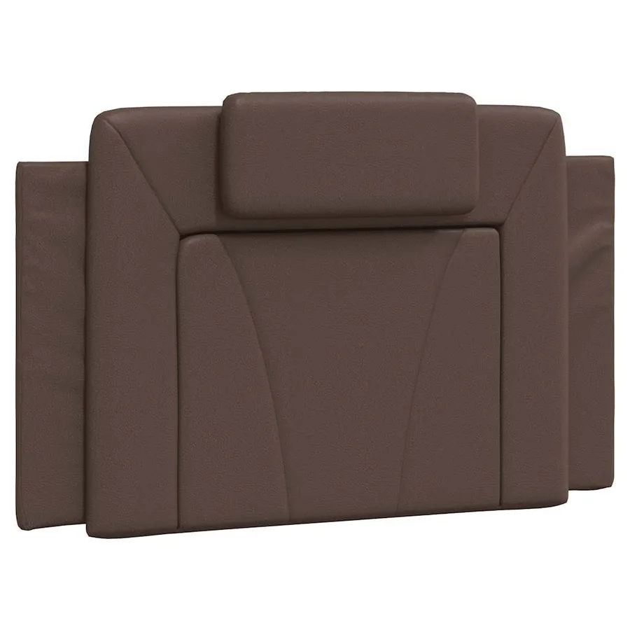 Coussin de tête de lit Viana marron 80 cm similicuir - 2