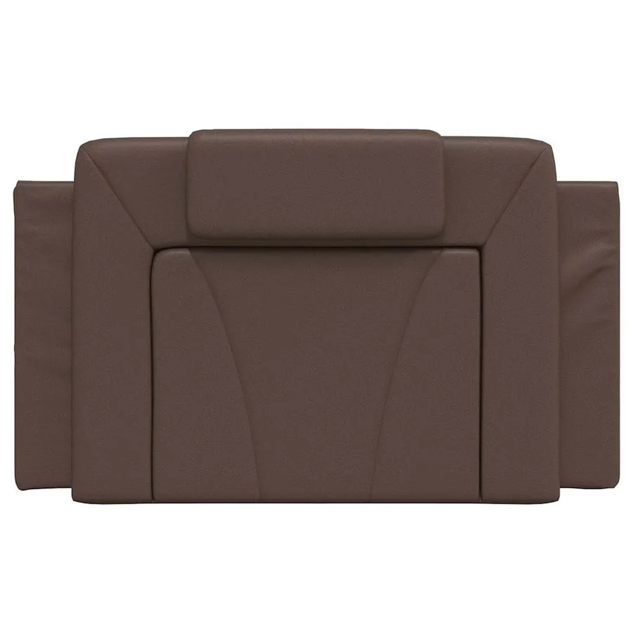 Coussin de tête de lit Viana marron 80 cm similicuir - 5