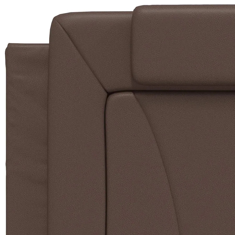 Cadre de lit Viana sans matelas marron 90x190 cm similicuir - 9