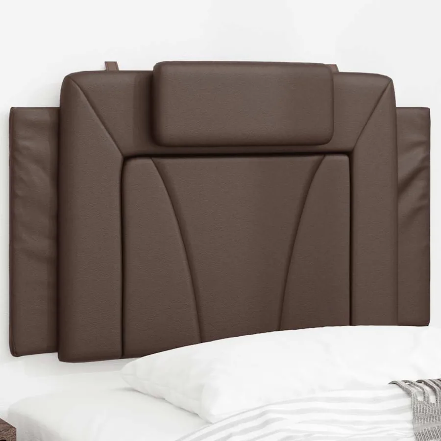 Coussin de tête de lit Viana marron 90 cm similicuir