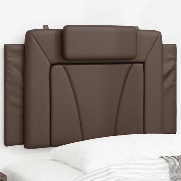 Coussin de tête de lit Viana marron 90 cm similicuir
