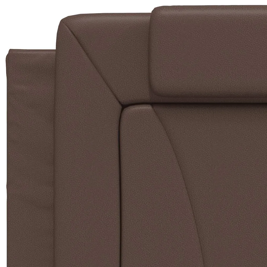 Coussin de tête de lit Viana marron 90 cm similicuir - 8