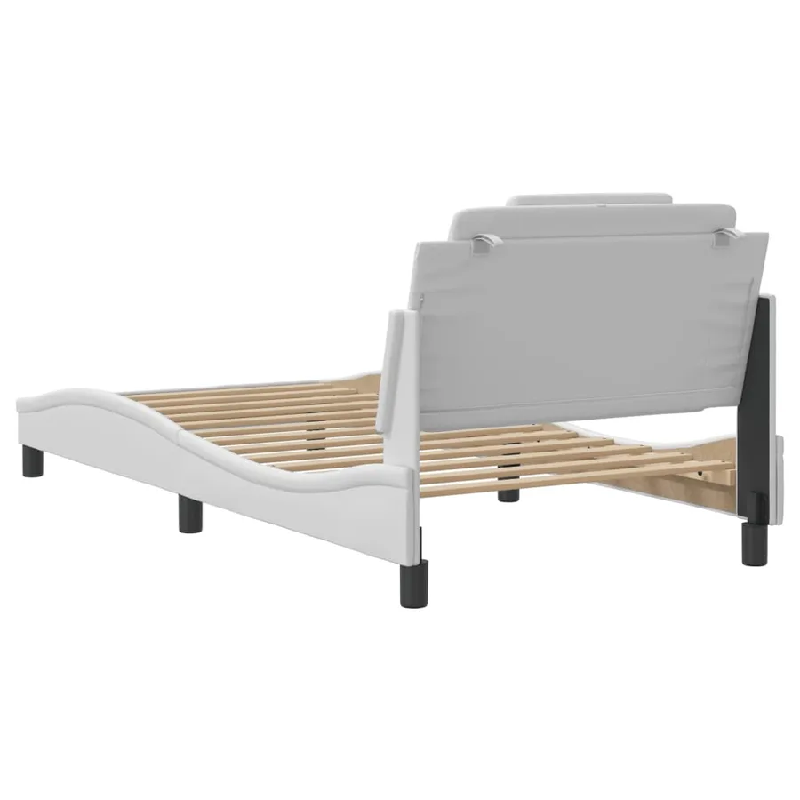 Cadre de lit Viana avec LED sans matelas blanc 100x200 cm - 10