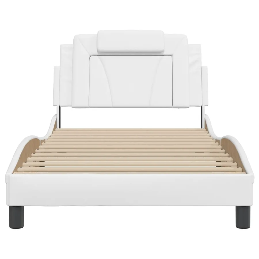 Cadre de lit Viana avec LED sans matelas blanc 100x200 cm - 6