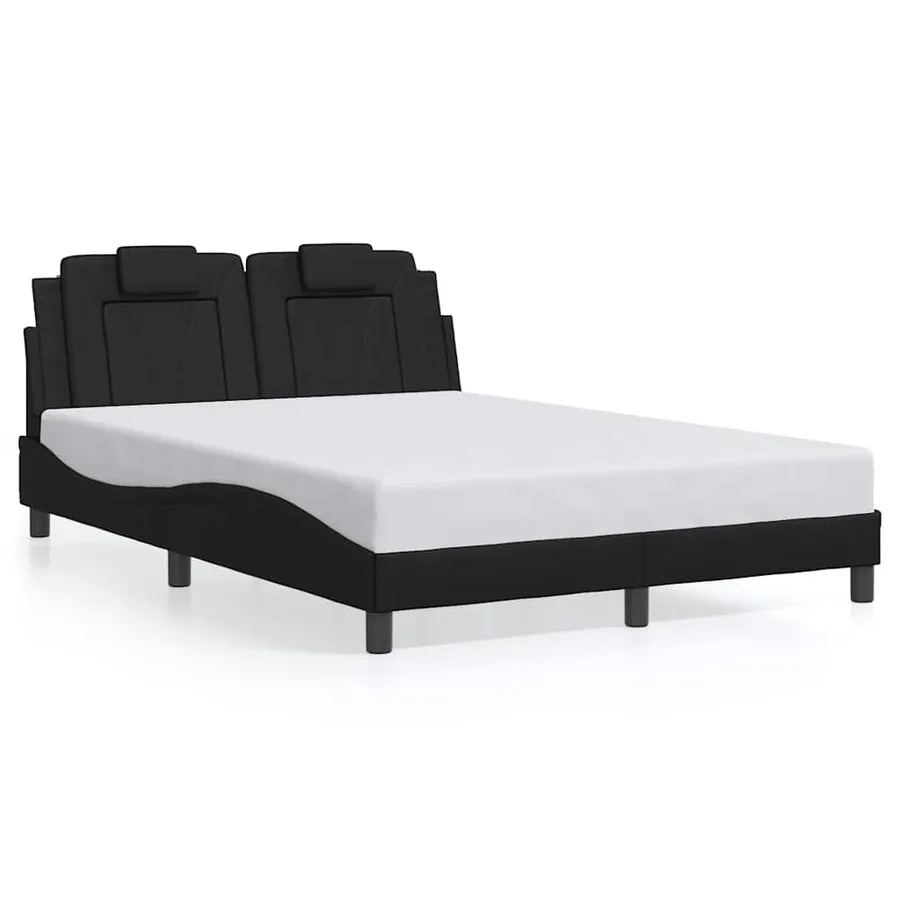 Cadre de lit Viana sans matelas noir 120x200 cm similicuir - 2