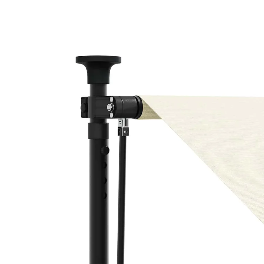 Auvent rétractable crème 350x150 m tissu et acier - 6