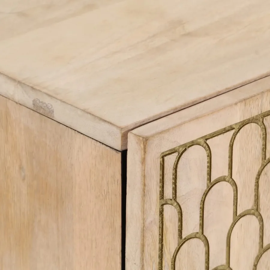 Armoires latérales 3 pcs 60x33x75 cm bois massif de manguier - 7
