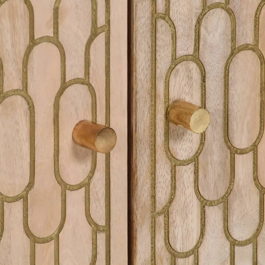 Armoires latérales 3 pcs 60x33x75 cm bois massif de manguier - 8