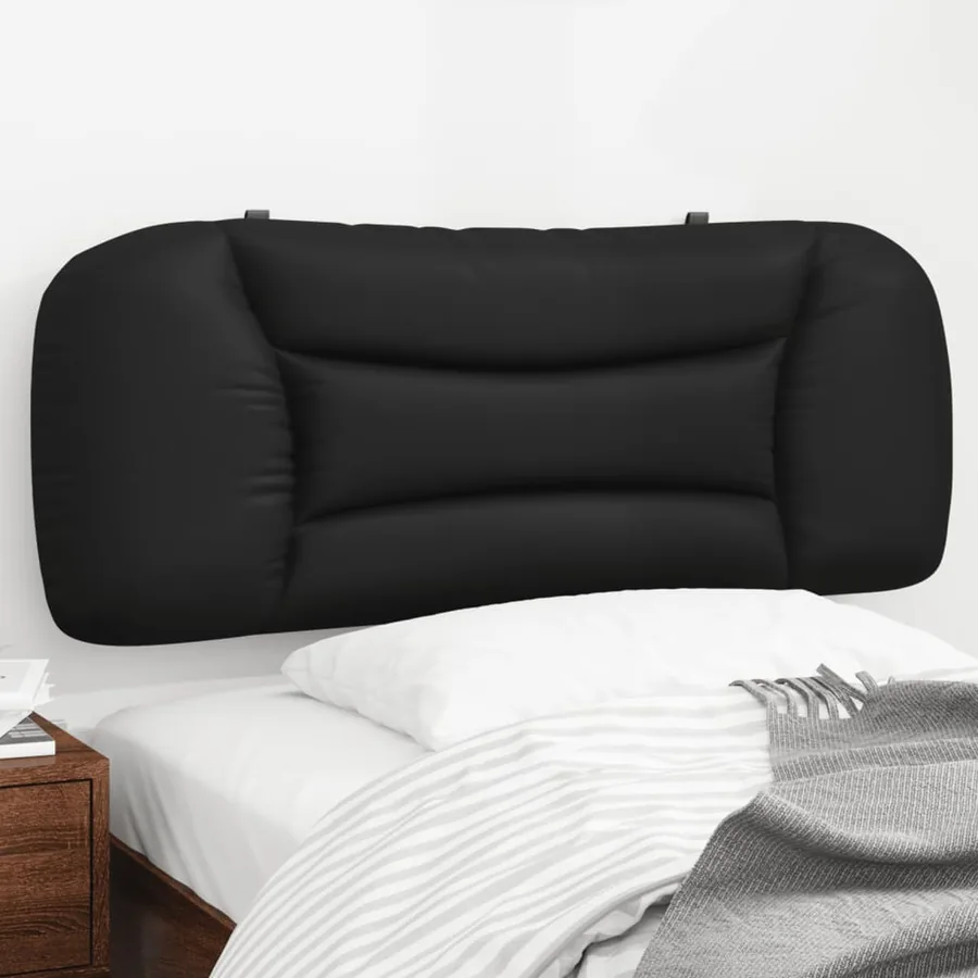 Coussin de tête de lit Hvar noir 100 cm similicuir