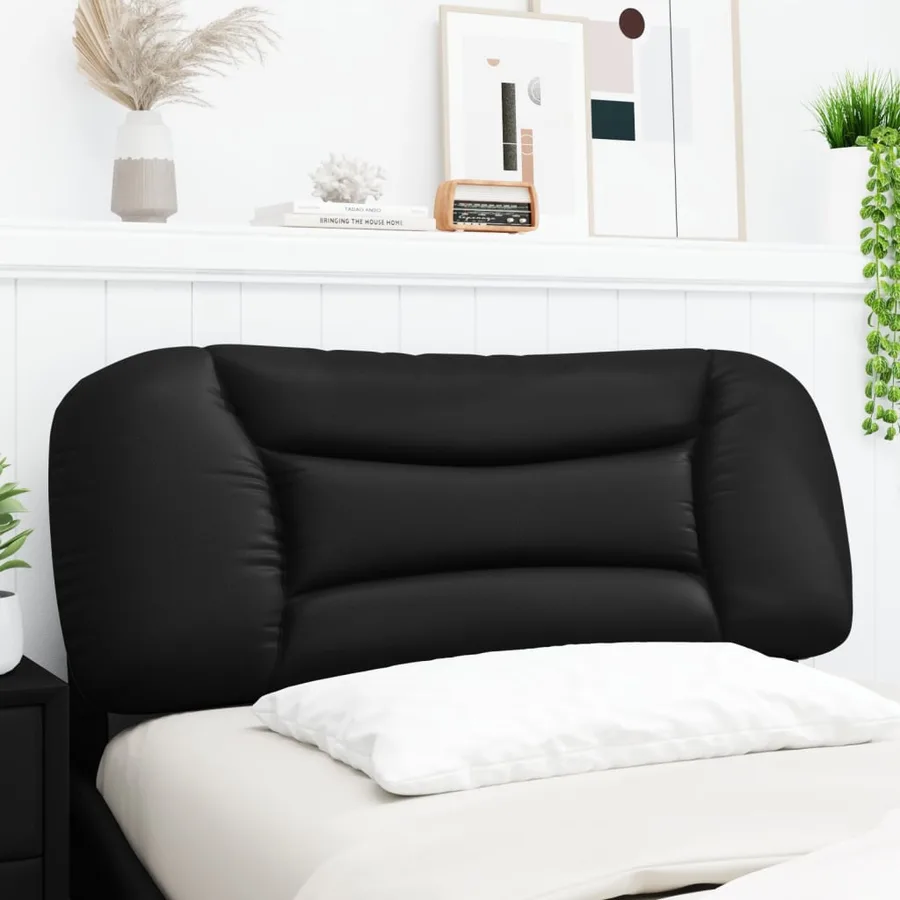 Coussin de tête de lit Hvar noir 100 cm similicuir - 3