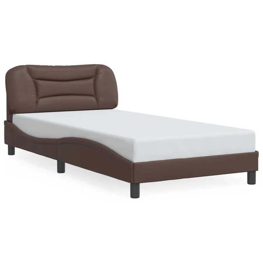 Cadre de lit avec LED sans matelas Hvar marron 100x200 cm - 5