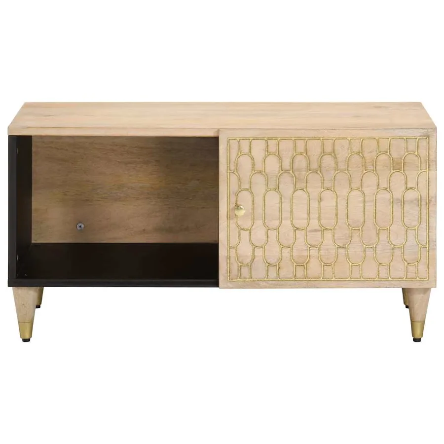 Table basse 80x50x40 cm bois de manguier massif - 3