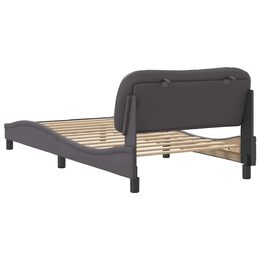 Cadre de lit sans matelas Hvar gris 100x200 cm similicuir - 6