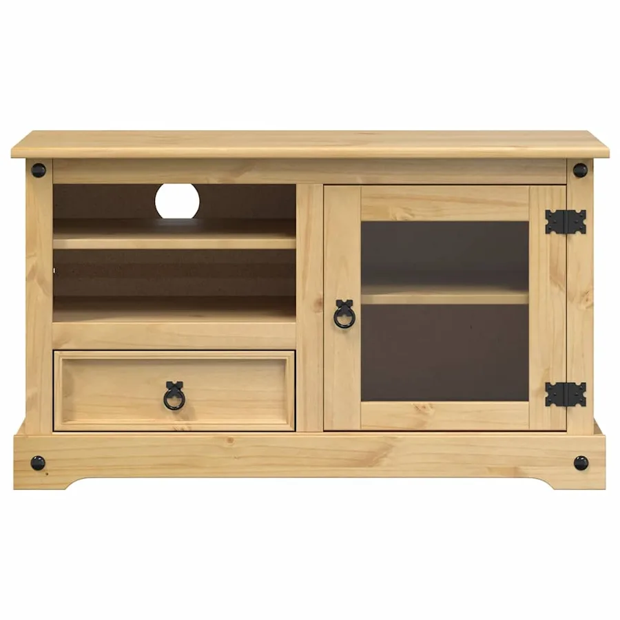 Meuble TV Corona 100x45x58 cm bois de pin massif - 4