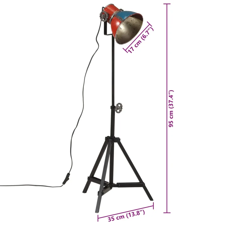 Lampadaire 25 W multicolore 35x35x65/95 cm E27 - 11