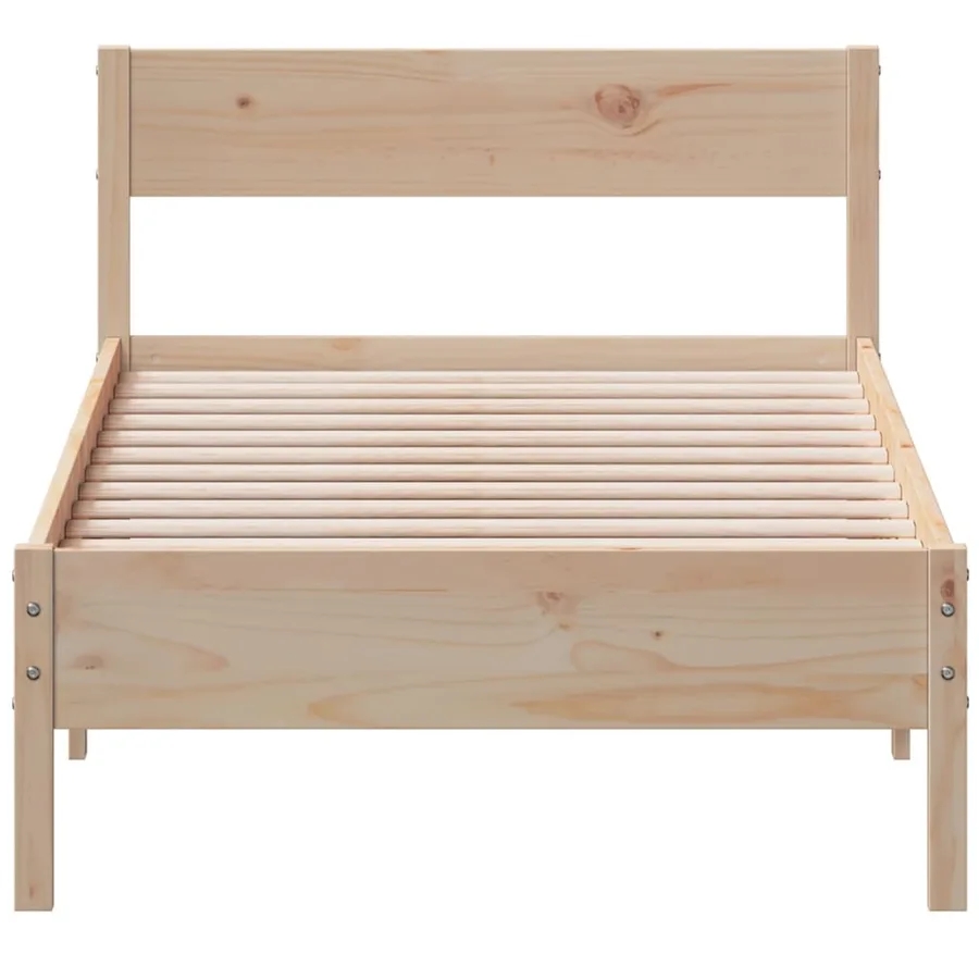 Cadre de lit sans matelas 90x190 cm bois de pin massif - 4