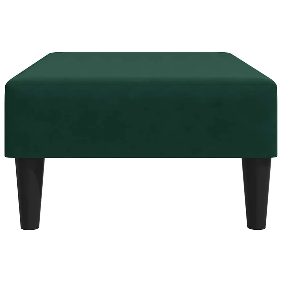 Repose-pied vert foncé 77x55x31 cm velours - 5