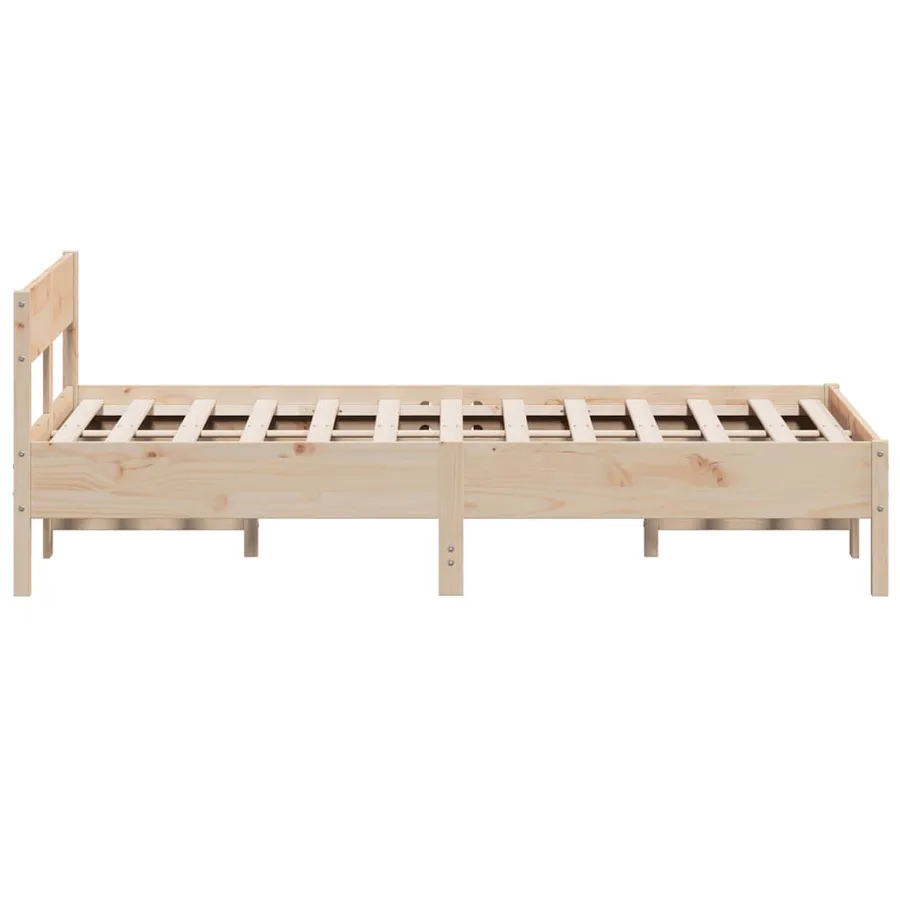 Cadre de lit sans matelas 140x200 cm bois massif de pin - 5