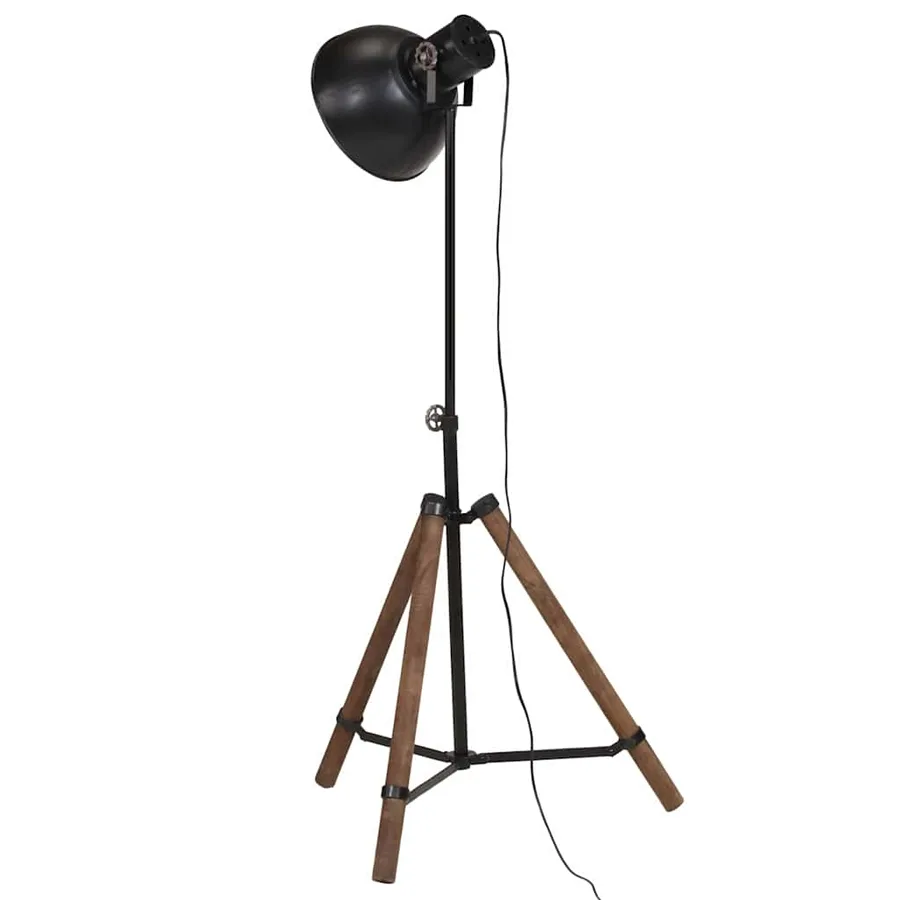 Lampadaire 25 W noir 75x75x90-150 cm E27 - 5