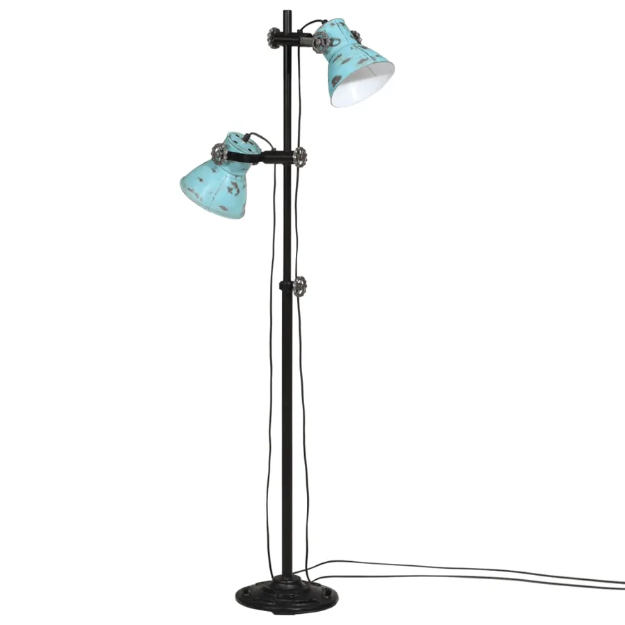 Lampadaire 25 W bleu délavé 25x25x90/140 cm E27 - 2