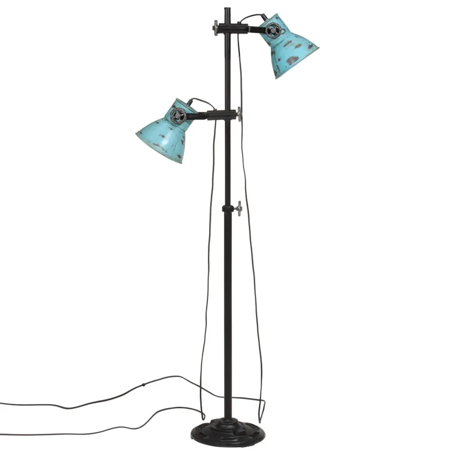Lampadaire 25 W bleu délavé 25x25x90/140 cm E27 - 4