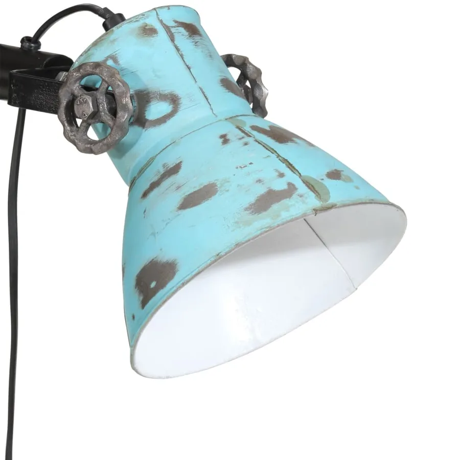 Lampadaire 25 W bleu délavé 25x25x90/140 cm E27 - 5