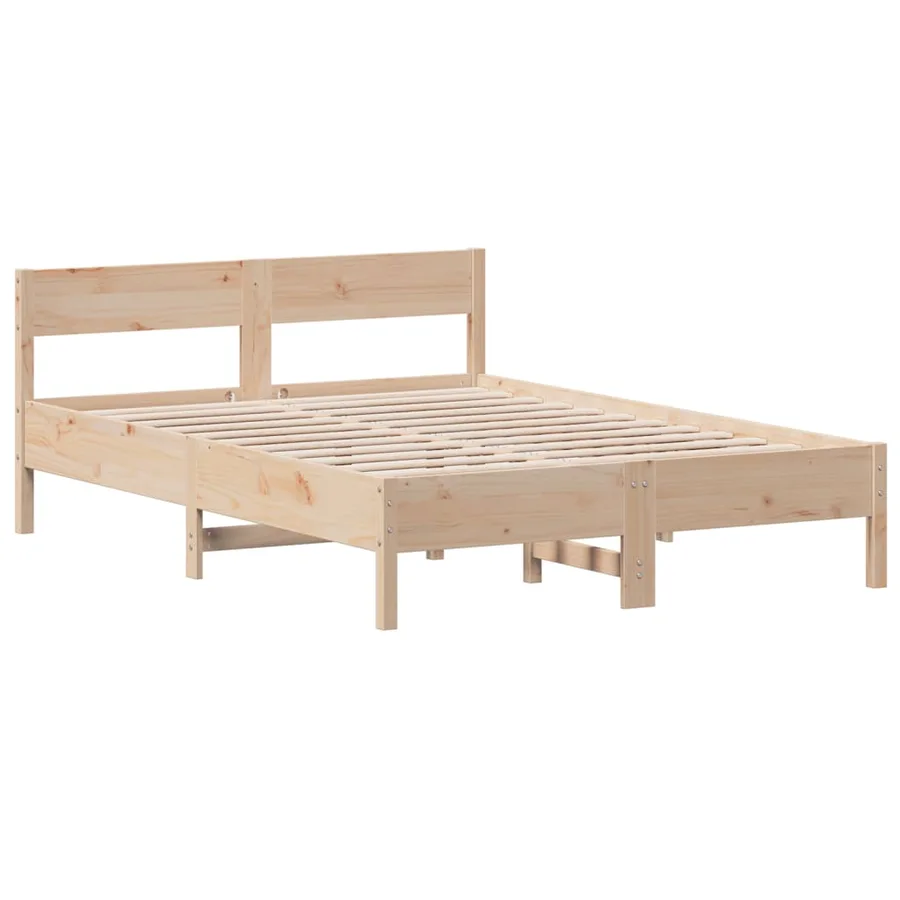Cadre de lit sans matelas 150x200 cm bois de pin massif - 2