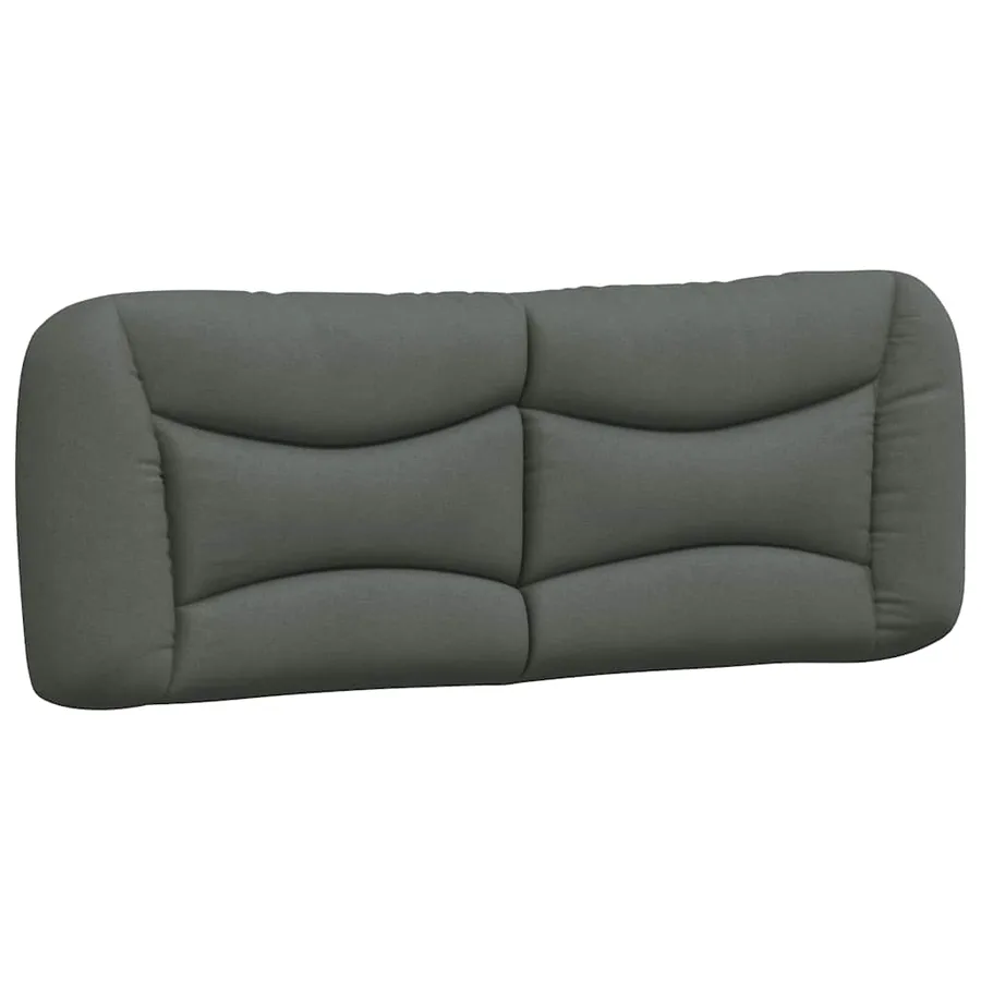 Cadre de lit sans matelas Hvar gris foncé 140x190 cm tissu - 8
