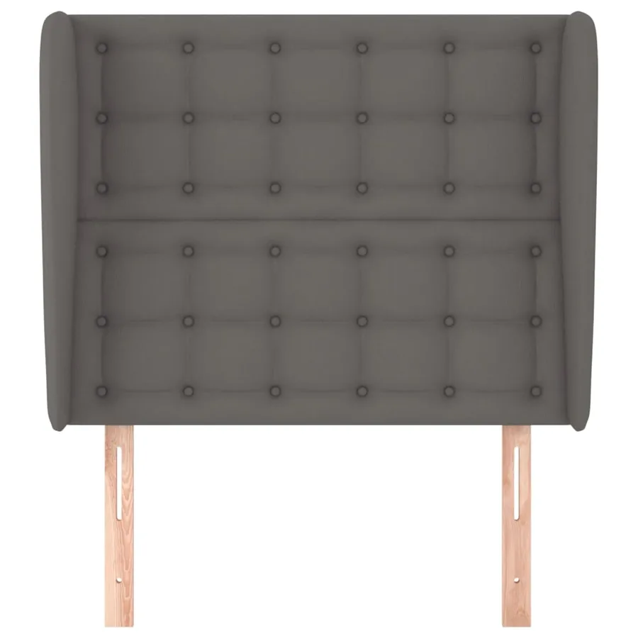Tête de lit avec oreilles Gris 83x23x118/128 cm Similicuir - 3