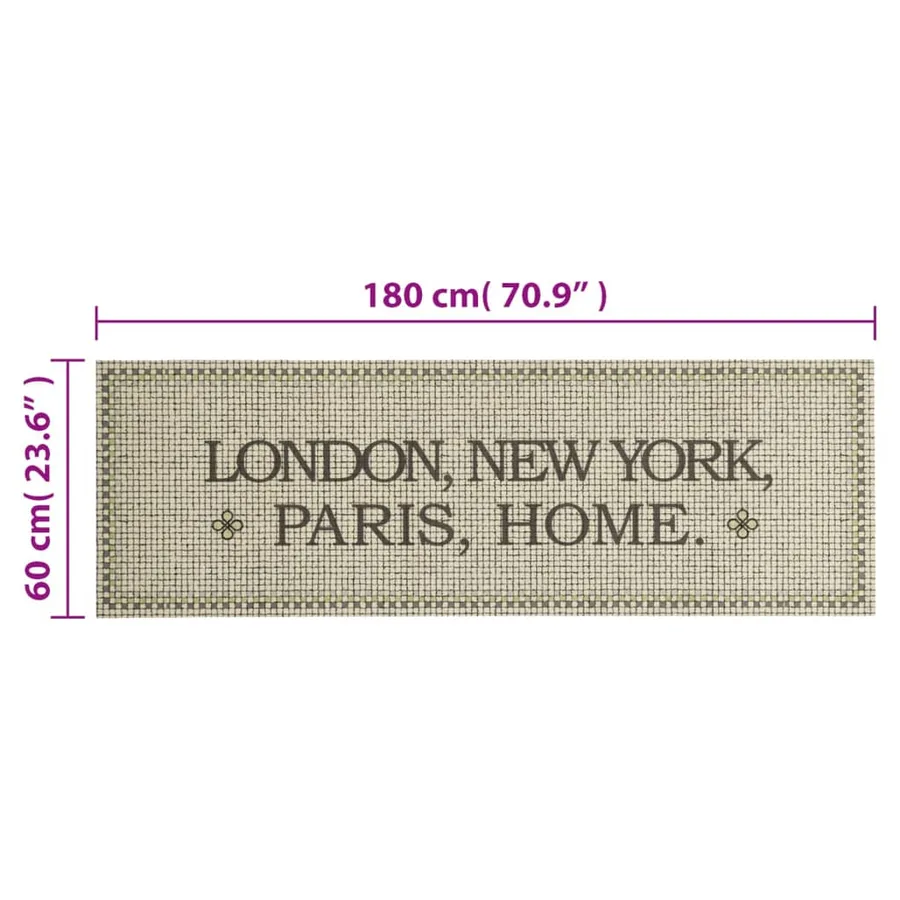 Tapis de cuisine lavable imprimé Home capitales 60x180 cm - 5