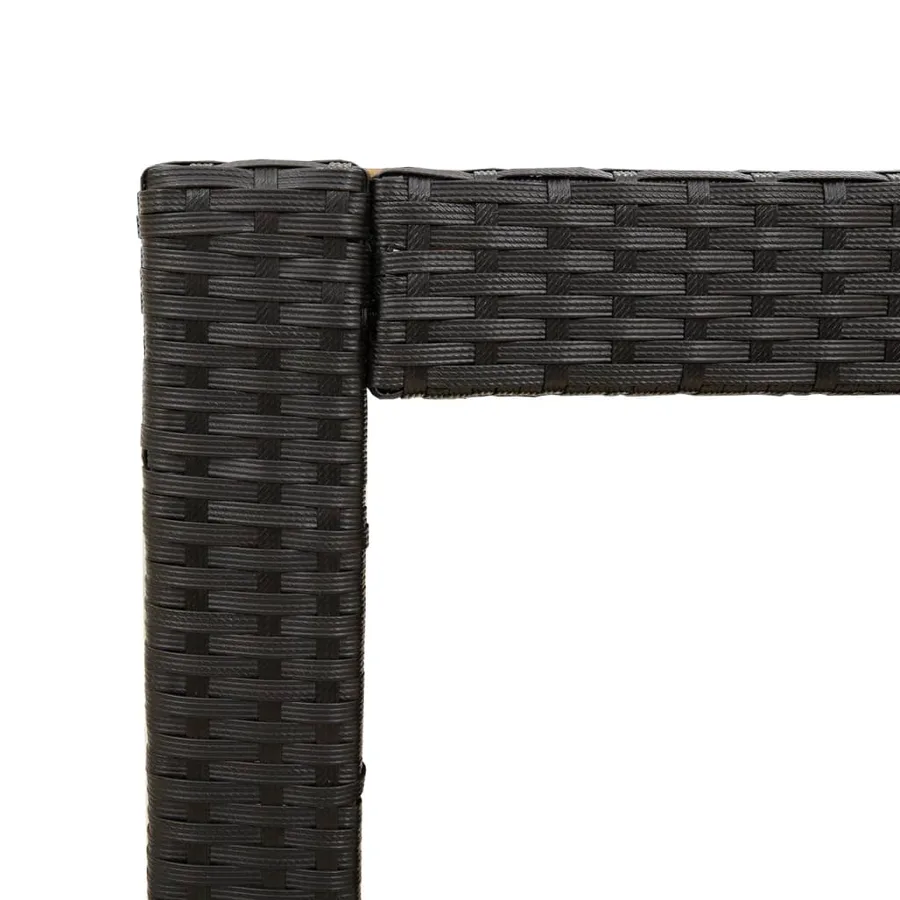 Table d'appoint de jardin dessus en bois noir 100x40x75 cm - 9