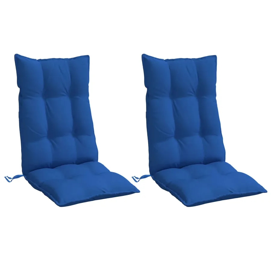 Coussins de chaise à dossier haut lot de 2 bleu royal - 3