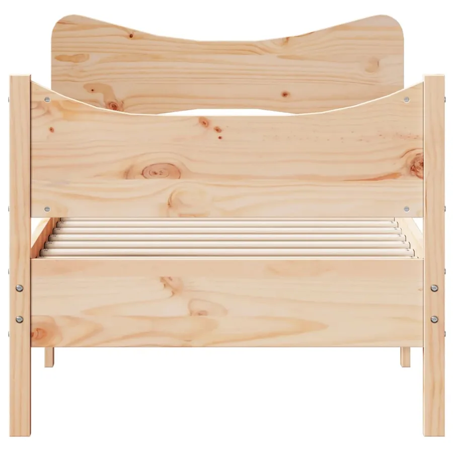 Cadre de lit sans matelas 75x190 cm bois de pin massif - 4