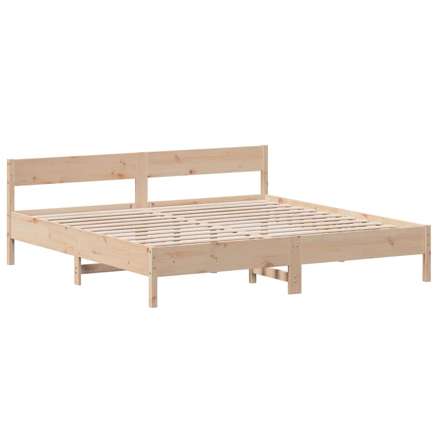 Cadre de lit sans matelas 180x200 cm bois massif de pin - 3