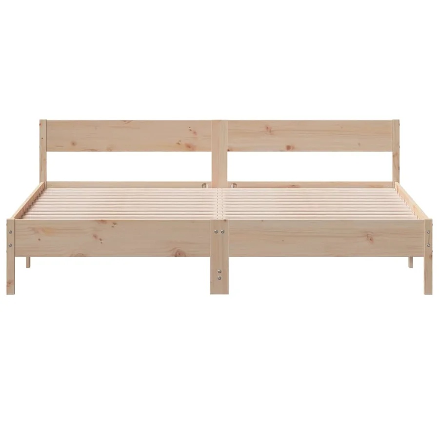 Cadre de lit sans matelas 180x200 cm bois massif de pin - 4