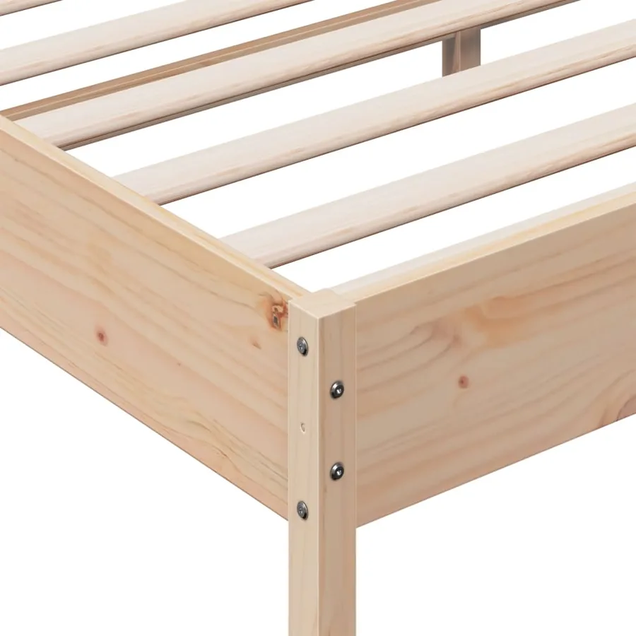 Cadre de lit sans matelas 180x200 cm bois massif de pin - 7