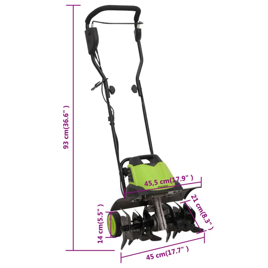 Motoculteur de jardin à 6 lames électrique 1500 W - 9