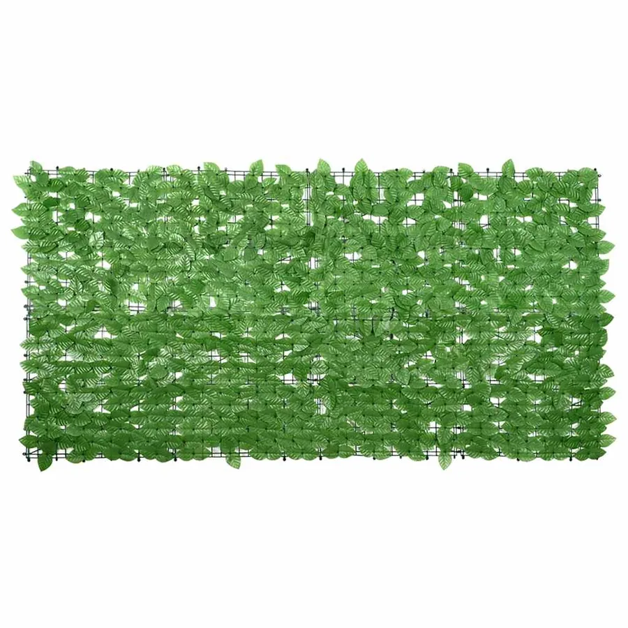 Écran de balcon avec feuilles vert 200x100 cm