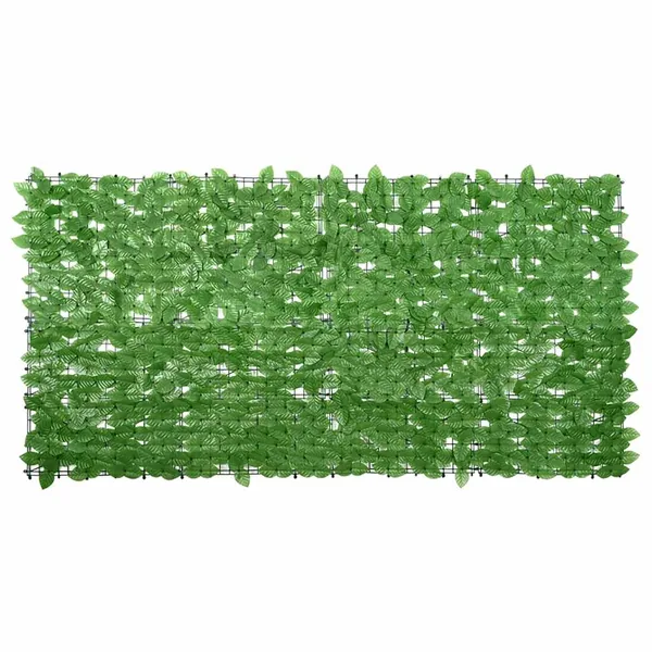 Écran de balcon avec feuilles vert 200x100 cm