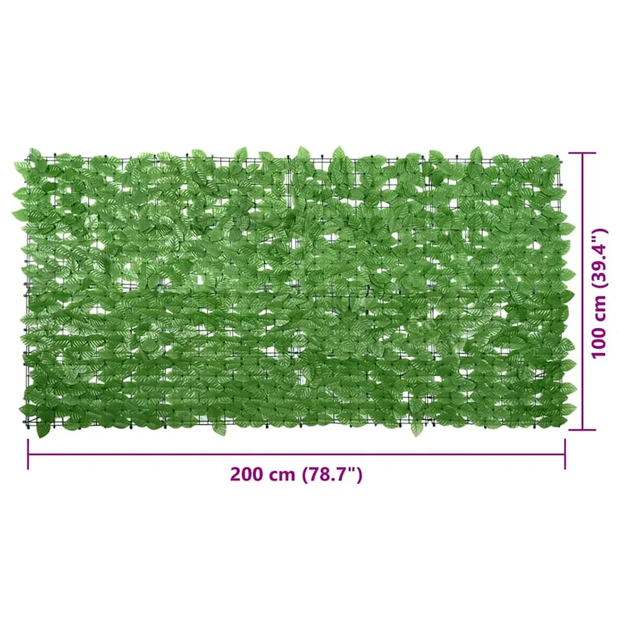Écran de balcon avec feuilles vert 200x100 cm - 6