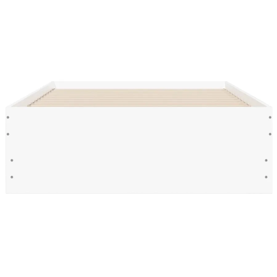 Cadre de lit avec tiroirs sans matelas blanc 90x200 cm - 6